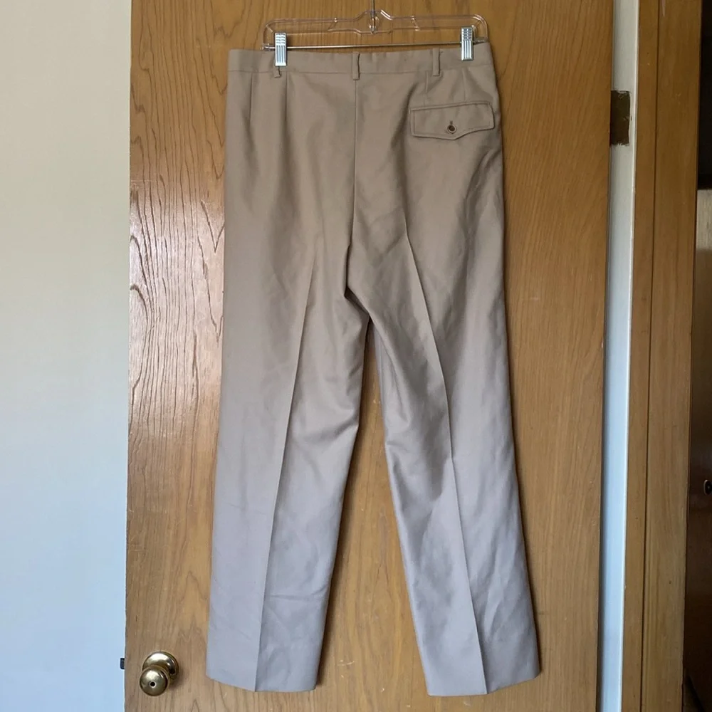 MENS BRIONI TAN PANTS SIZE 32 ROMAN STYLE MADE IN ITALY 100% WOOL🇮🇹